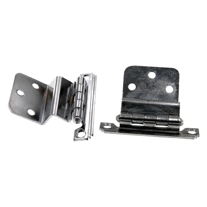 Pair Amerock Merit Polished Chrome 3/8 Inset Hinges Non Self-Closing BP1535-26