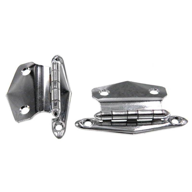 Pair Amerock Merit Polished Chrome 3/8 Offset Surface Cabinet Hinges BP1589-26