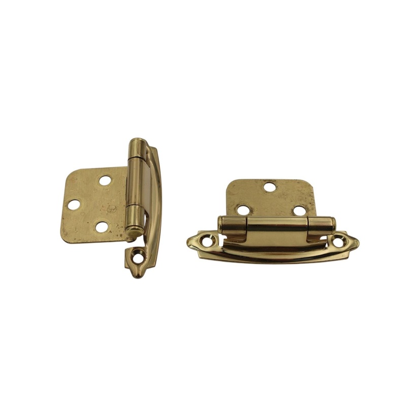 Pair Amerock Solid Brass Face Mount Variable Overlay Hinge Self-Closing BP1457-3