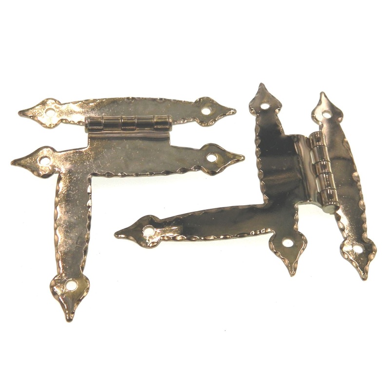 Pair Amerock Spade Tip Polished Brass 3/8 Offset HL Hinges BP1679-3