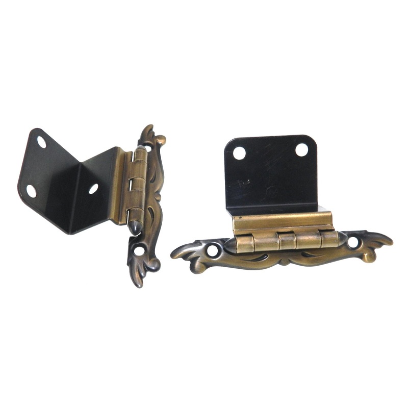 Pair of Amerock Antique English Full Inset Hinges For 3/4 Flush Doors BP7765-AE