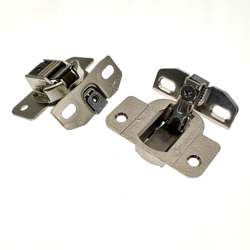 Pair of Amerock Nickel 120 deg. 1-1/4 Overlay Concealed Cup Hinges BP2032V-3-14