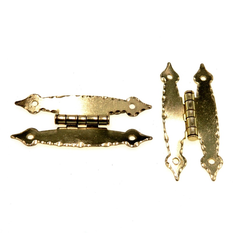 Pair of Amerock Spade Tip Polished Brass Flush H Hinges BP1673-3