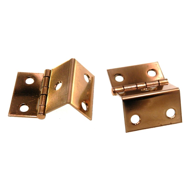 Pair Washington Copper Face Mount Full Inset Hinges For 3/4 Flush Doors 1004-CU