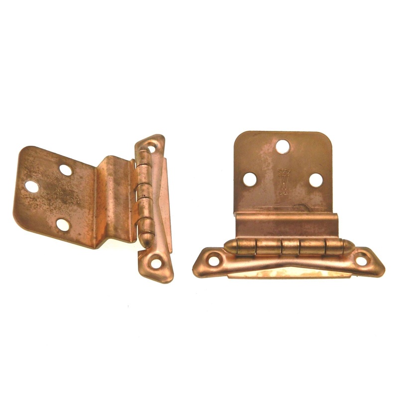 Pair Washington Vintage Satin Bronze 3/8 Inset Cabinet Hinges 1020-10