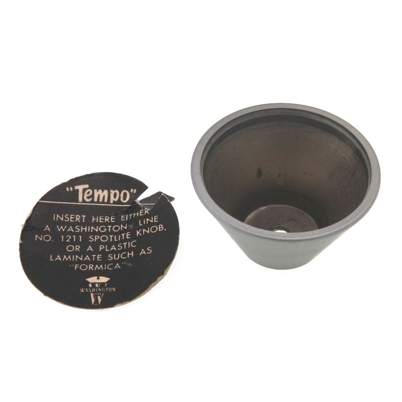 Vintage Washington Tempo Satin Chrome 1 5/8 Round Cabinet Knob Cone 1221-26D