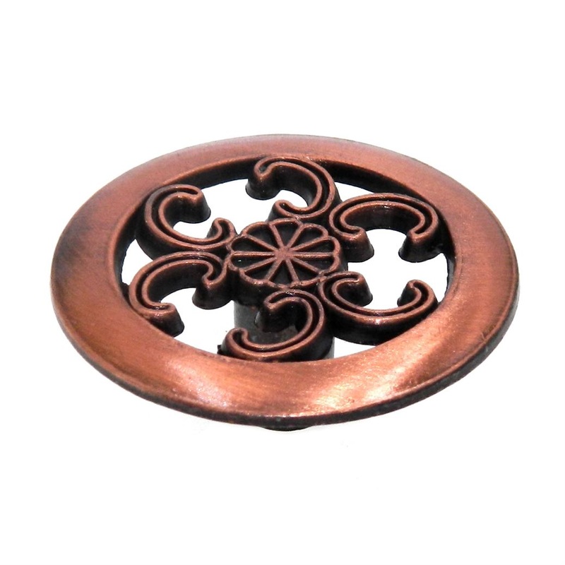 Amerock Allison Antique Copper 1 1/2 Ornate Cabinet Knob 890ACS