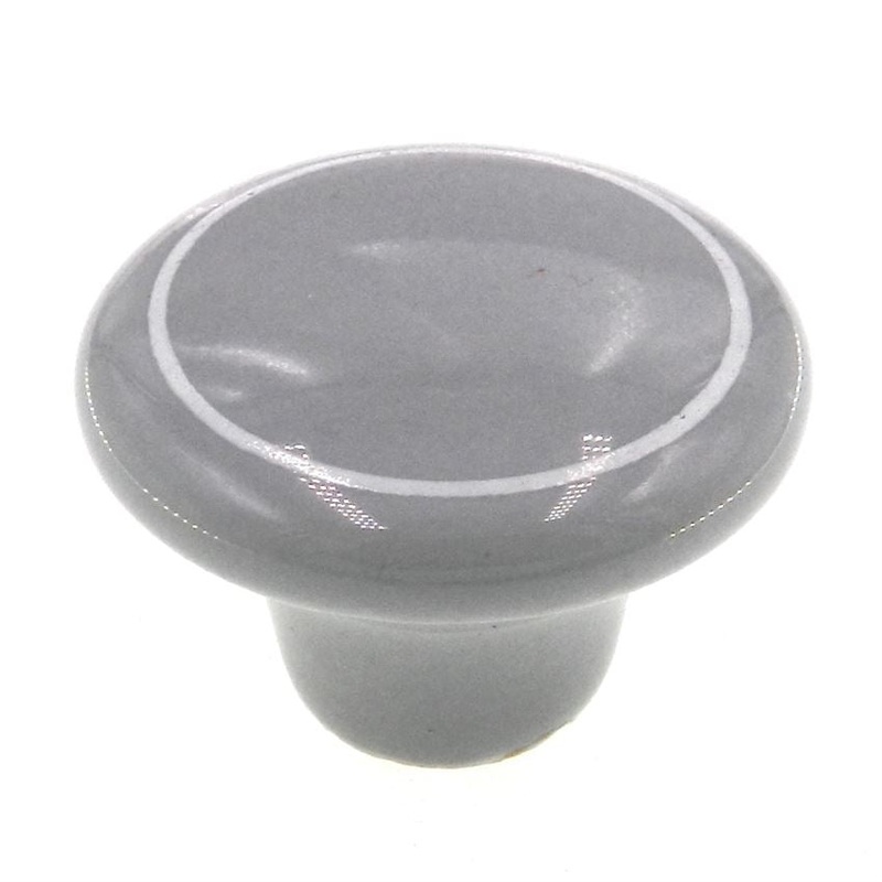 Amerock Allison Gray With White Circle 1 1/2 Ceramic Cabinet Knob 218GRA
