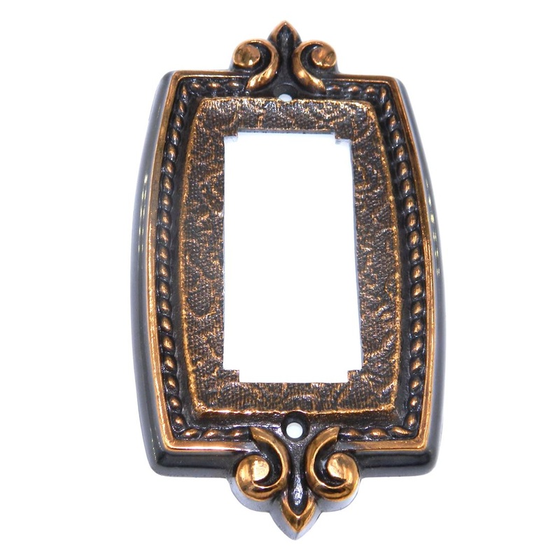 Amerock Bonaventure Plate Recut to Fit GFI GFCI Block Outlet Regency Bronze 8883GFI GFCI-RB