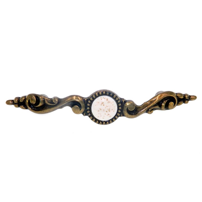 Amerock Burnished Brass, Oatmeal 3 Ctr. Furniture Cabinet Handle Pull BP757-BB