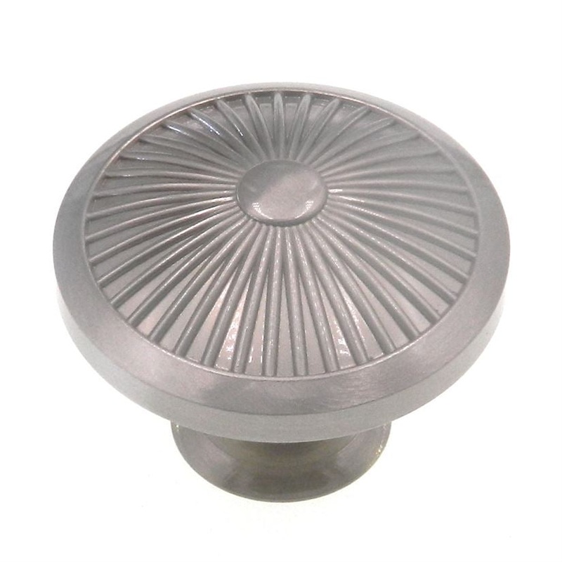 Amerock Crawford Satin Nickel 1 3/4 Etched Round Cabinet Knob BP36616-G10