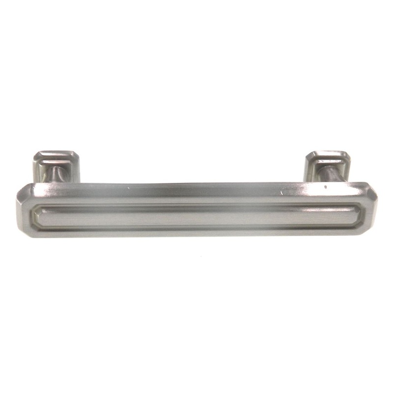 Amerock Wells Satin Nickel 3 3/4 (96mm) Ctr. Bar Pull Cabinet Handle BP36548G10