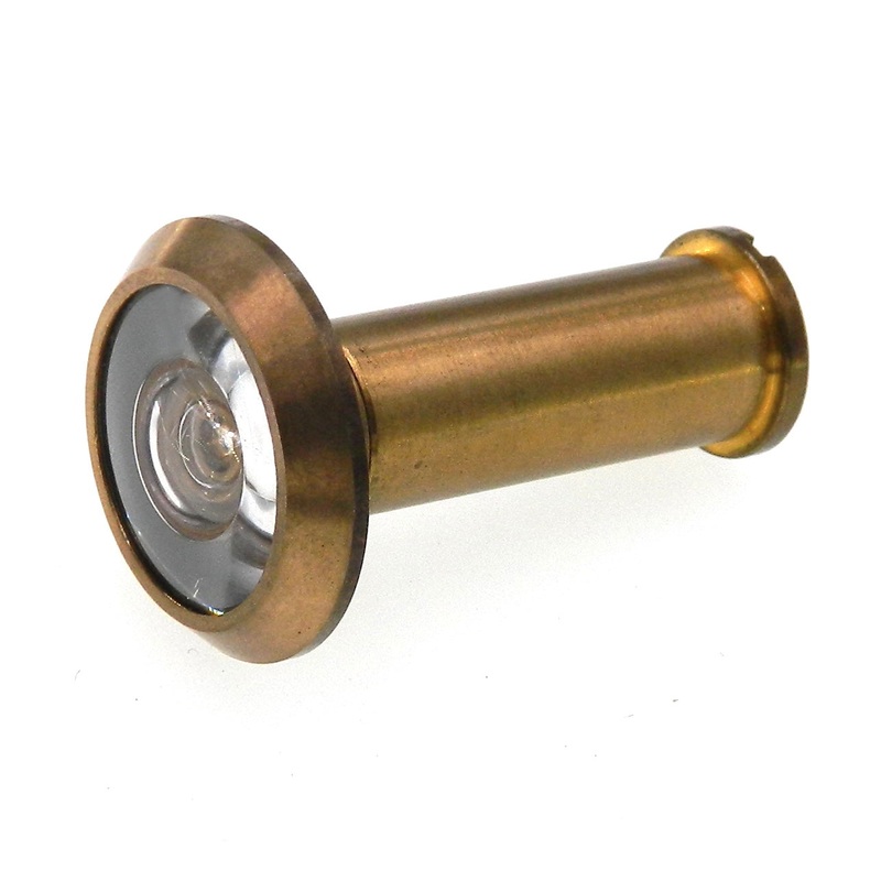 Vintage Amerock 67 Door Security Solid Brass Wide Angle Door Viewer 1/2 Bore