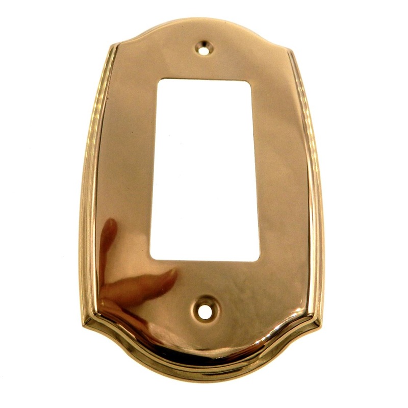 Vintage Amerock Accents Single GFI GFCI Switch Plate Solid Brass 52337