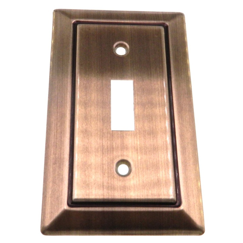 Vintage Amerock Accents Single Light Switch Wall Plate Antique English C4381-AE