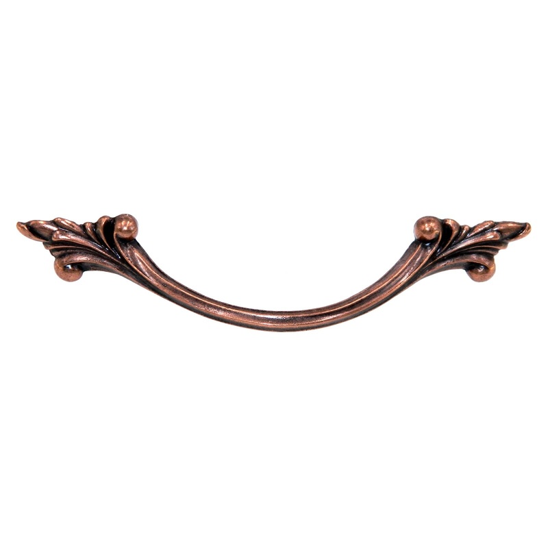 Vintage Amerock Provincial Machine Antique Copper 3 Ctr Drawer Handle BP451-MC