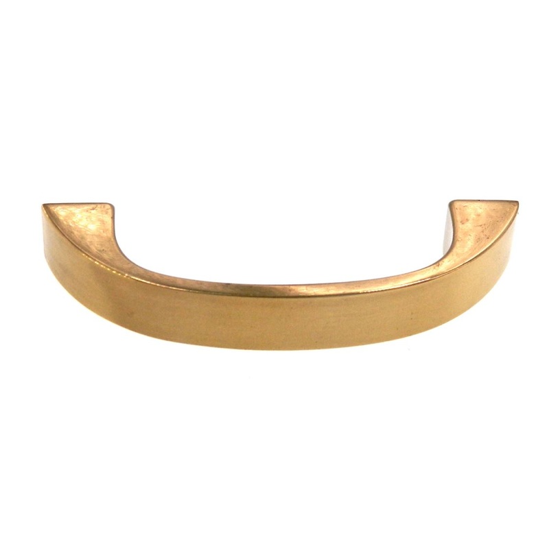 Vintage Stanley 1950’s Bright Brass 2 1/4 Ctr. Mid-Century Cabinet Pull 4479-C