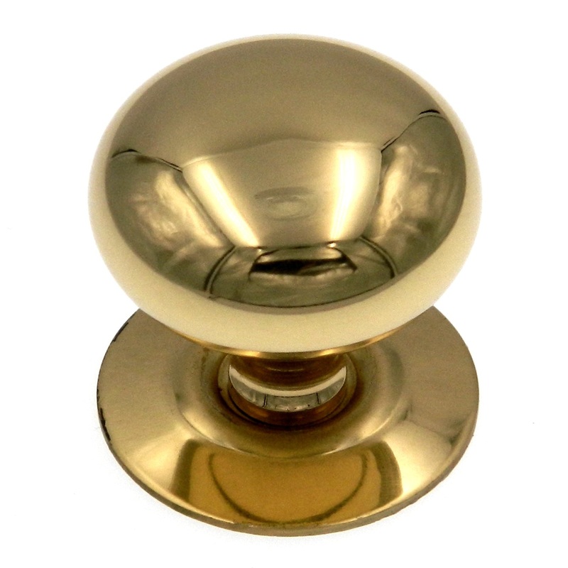 Amerock Allison Solid Brass Designer 1 1/4 Round Knob with Backplate 543