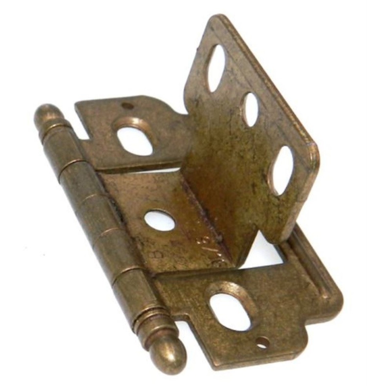 Amerock Burnished Brass Full Inset Wrap Hinge Ball Tip 9/16 Door PK3180RB-BB