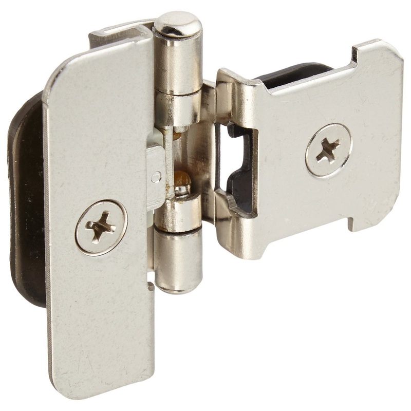 Amerock Double Demountable Cabinet Hinge 1/2 Overlay Sterling Nickel CM8704-G9