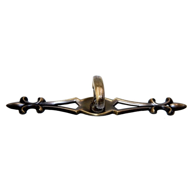 National Lock Italian Classic Brass 5 1/4 Key Furniture Knob Backplate 604-B-4A