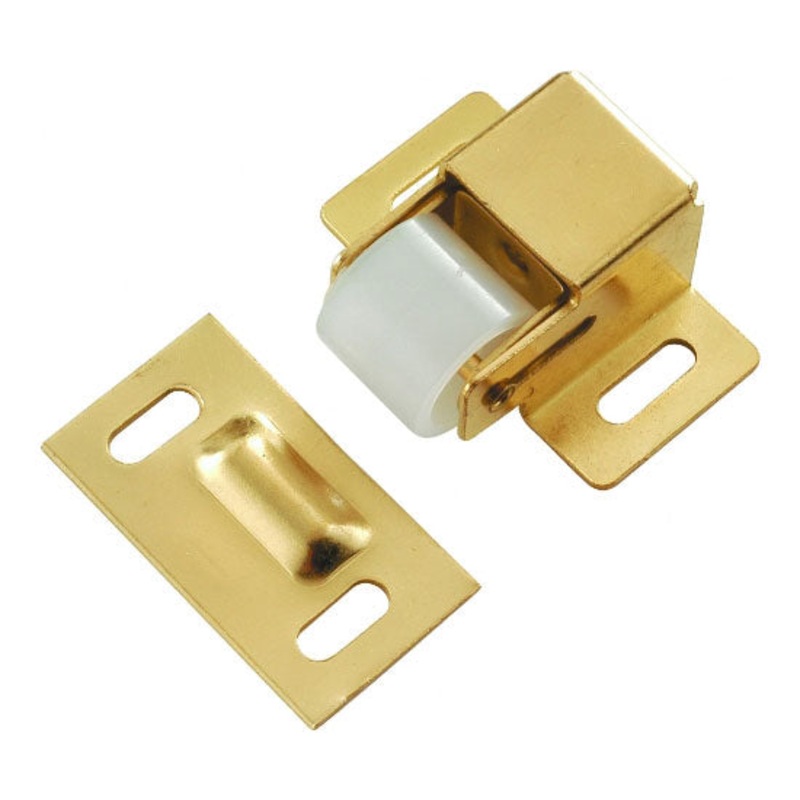 P171-3 Polished Brass 1-3/8cc Door Roller Catch Hickory Hardware