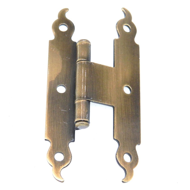 Pair Amerock Antique English 3/8 Offset Surface Cabinet Hinges BP1672-AE