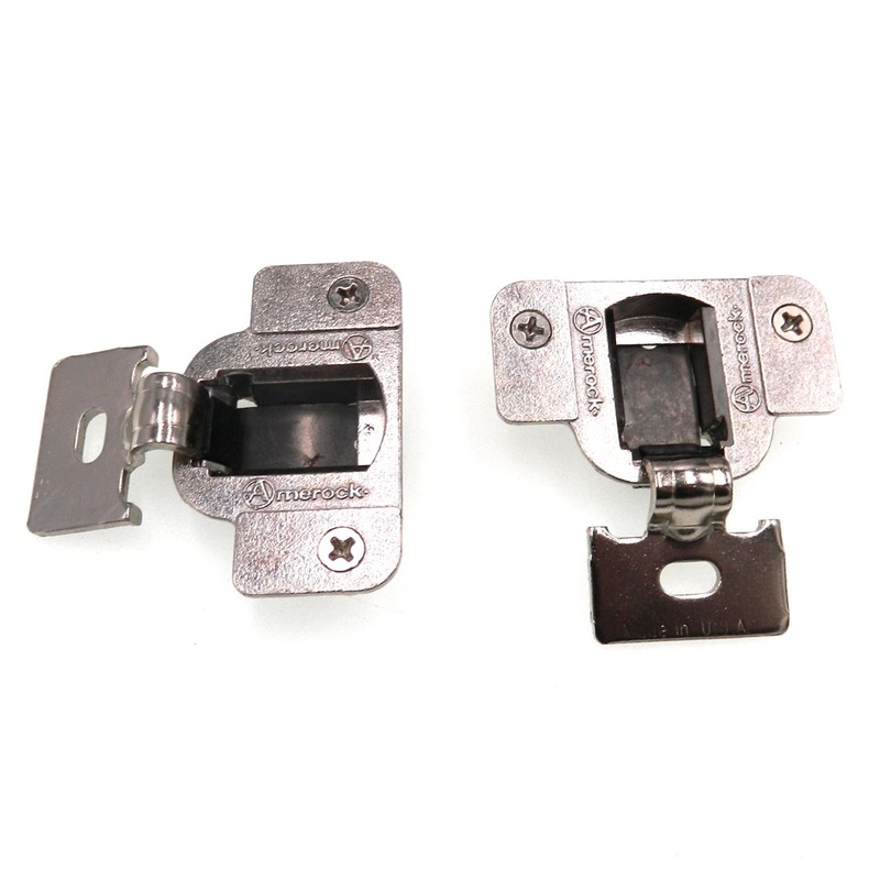 Pair of Amerock Nickel 105 degree 1/2 Overlay Concealed Cup Hinges LD2147J-3-14