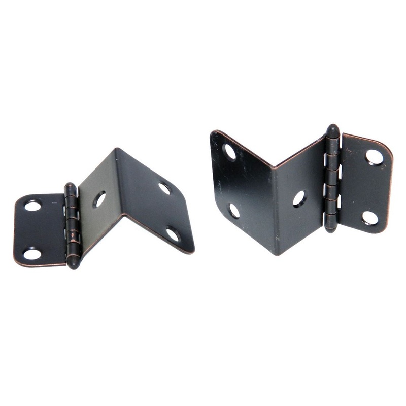 Pair of Oil-Rubbed Bronze Full 3/4 Inset Wrap Around Hinges Bullet Tip AP 938-ORB