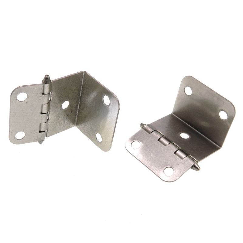 Pair of Satin Nickel Full 3/4 Inset Wrap Around Hinges Bullet Tip AP 938-SN