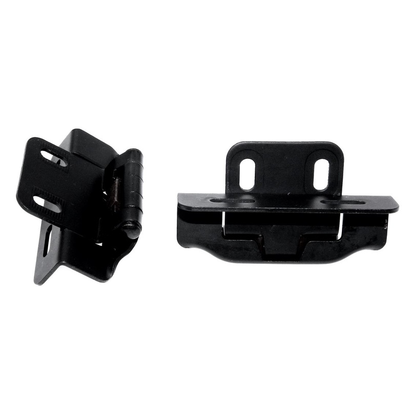 Pair Oil-Rubbed Bronze Partial Wrap Hinges 1/2 Overlay Self-Closing AP 1295-ORB