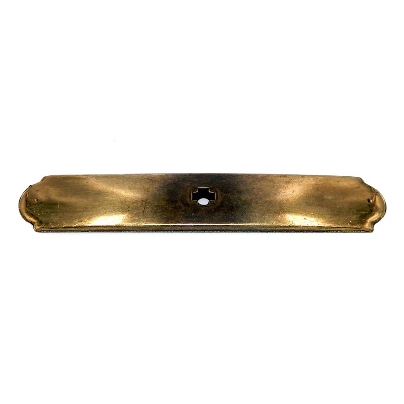 Vintage National Lock General Winthrop Brass 5 Cabinet Knob Backplate 6217-4A