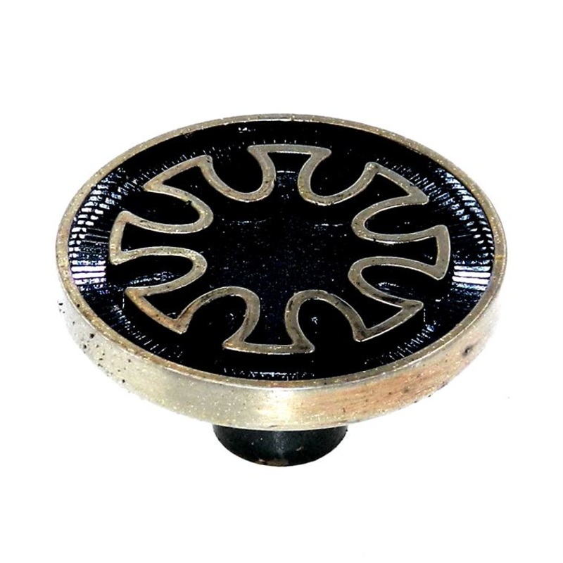 Vintage National Lock Hellenic Bronze 1 1/2 Round Furniture Knob V682-10L