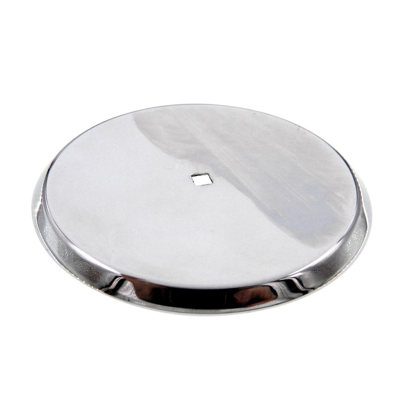Vintage National Lock Polished Chrome 3 3/8 Cabinet Knob Backplate 263-26