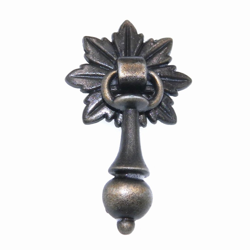 Amerock Allison Antique Brass 2 1/8 Teardrop Pendant Pull Cabinet Knob 840ABS