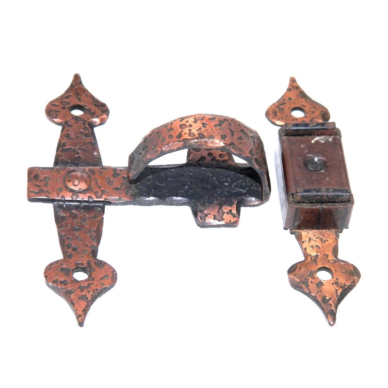 Amerock Antique Copper Cabinet Door Bar Latch Magnetic 3/8 Offset A8555-AC