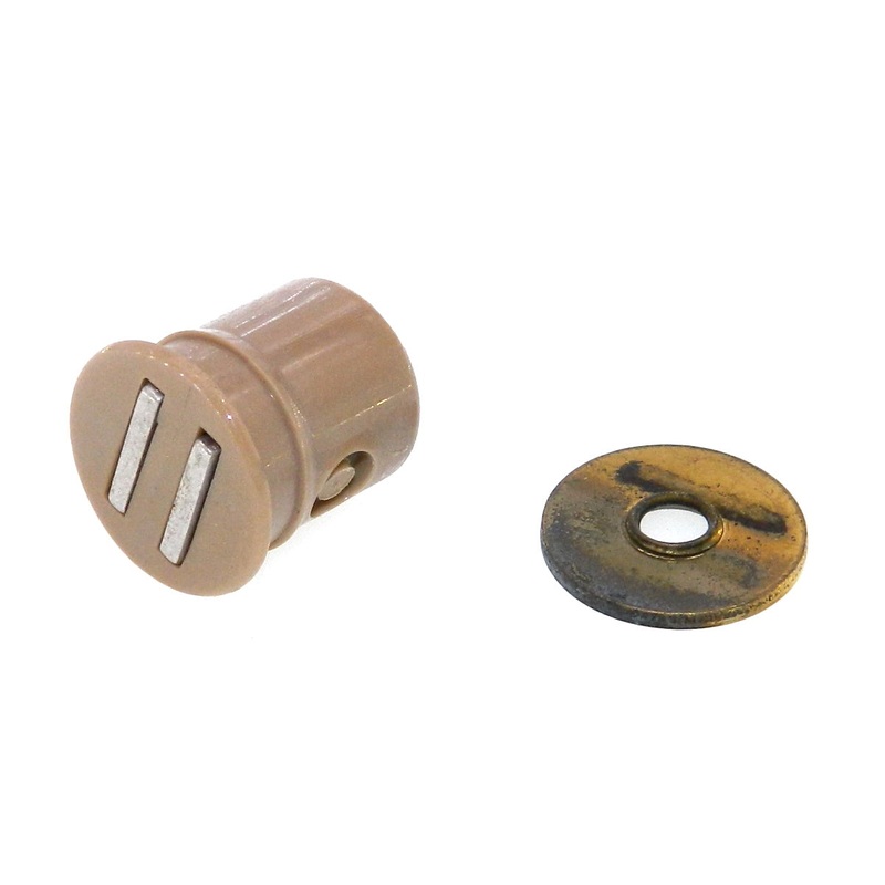 Amerock Tan 3/4 Round Mortise Magnetic Cabinet Door Catch CM9789-PT
