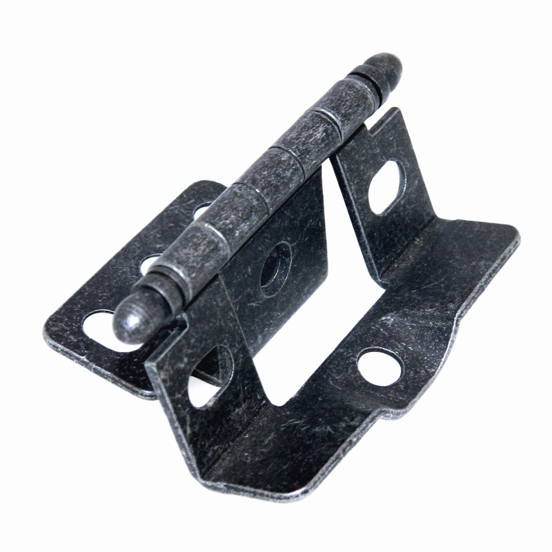 Amerock Wrought Iron Full Inset Hinge 3/4 Full Wrap Ball Tip PK3175TB-WI