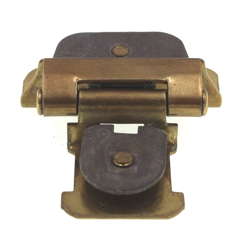 Double Demountable Cabinet Hinge 1/4 Overlay Polished Brass CM8701-3