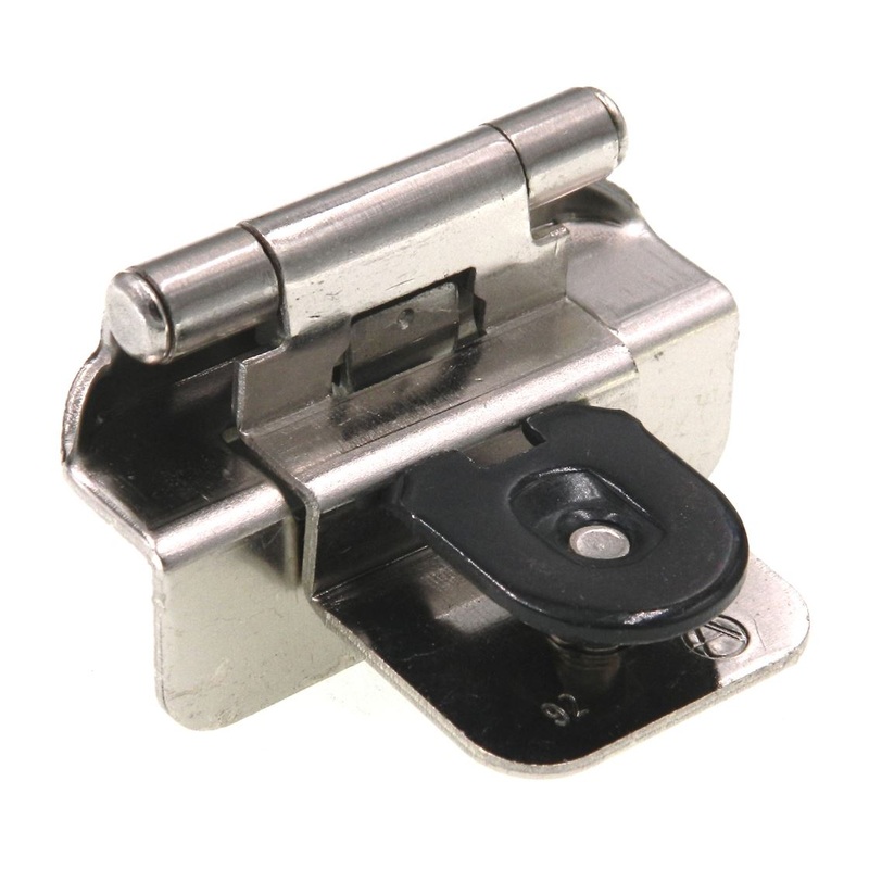 Double Demountable Cabinet Hinge 3/8 Inset Bright Nickel CM8700-14