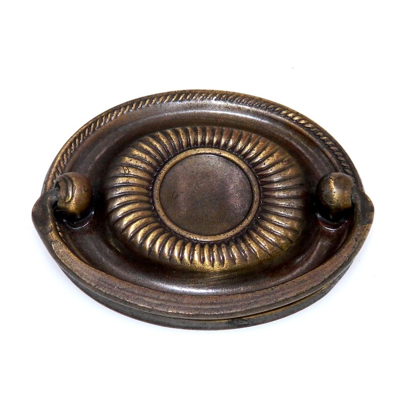 National Lock Antique English 2 Ctr. Hepplewhite Drawer Bail Pull 648-4A N3048