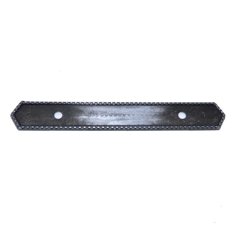 National Lock Company Old Iron 3 Ctr. Rope Braid Cabinet Pull Backplate 6316-2A