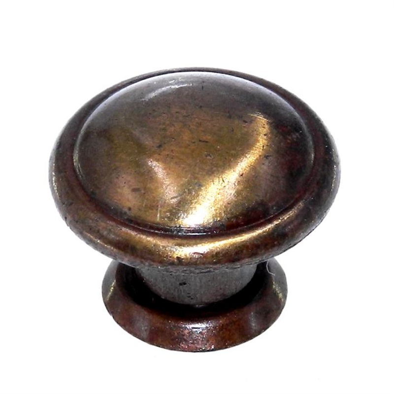 National Lock Period Antique English 1 Round Steel Cabinet Knob 660-4A N1060
