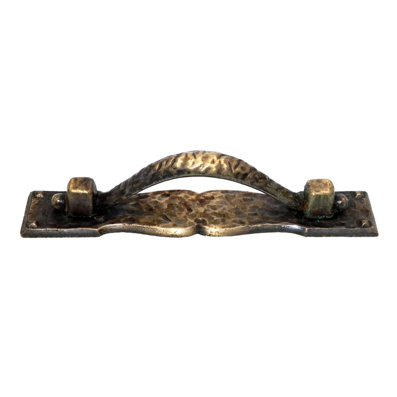 National Lock Valley Forge Antique English 3 1/2 Ctr. Handle with Backplate