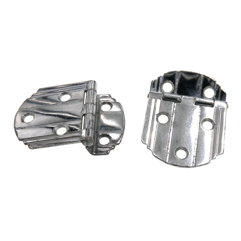 Pair Amerock Buffed Kromoid Chrome 3/8 Offset Surface Cabinet Hinges E3023