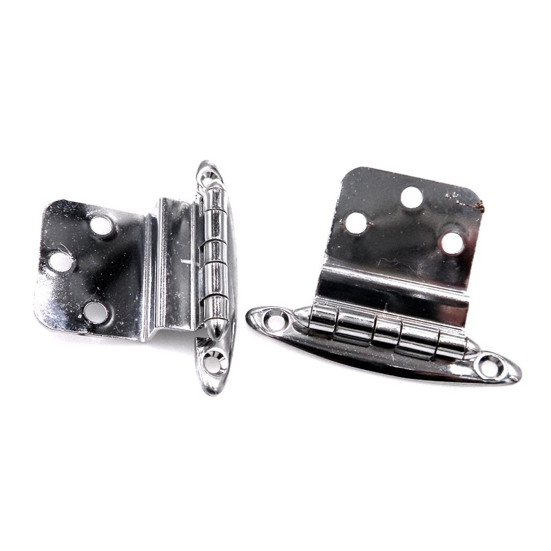 Pair of Amerock Polished Chrome 3/8 Inset Hinges Non Self-Closing BP7636-26