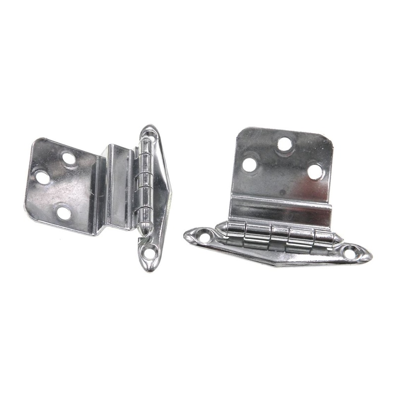 Pair of Amerock Polished Chrome 3/8 Inset Hinges Non Self-Closing BP7675-26