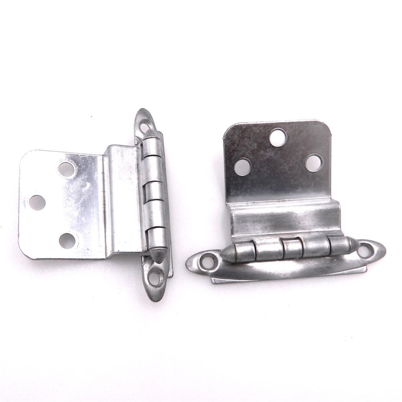 Pair of Amerock Satin Chrome 3/8 Inset Hinges Non Self-Closing BP7638-26D