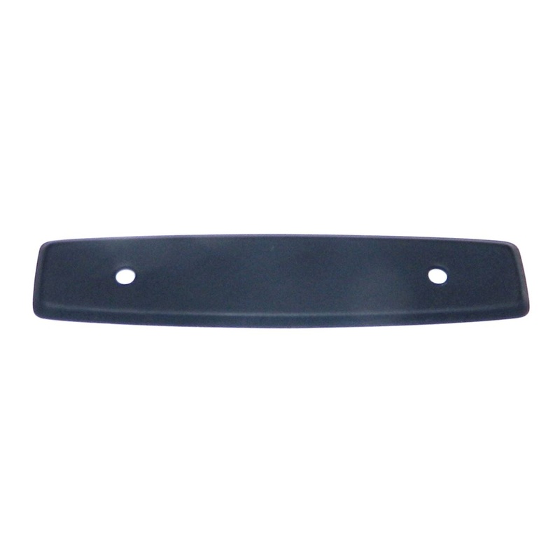 Vintage National Lock Colonial Black 3 Ctr. Cabinet Pull Backplate 256-1D