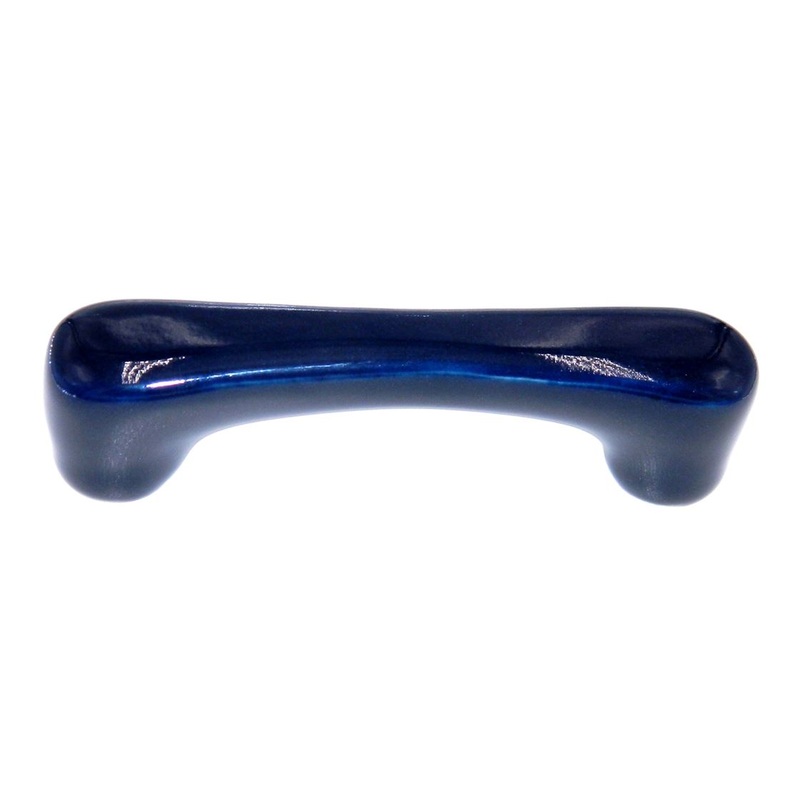 Vintage National Lock Company Navy Blue 3 Ctr. Drawer Arch Pull 3CC-BLU